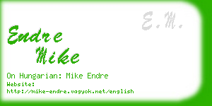 endre mike business card